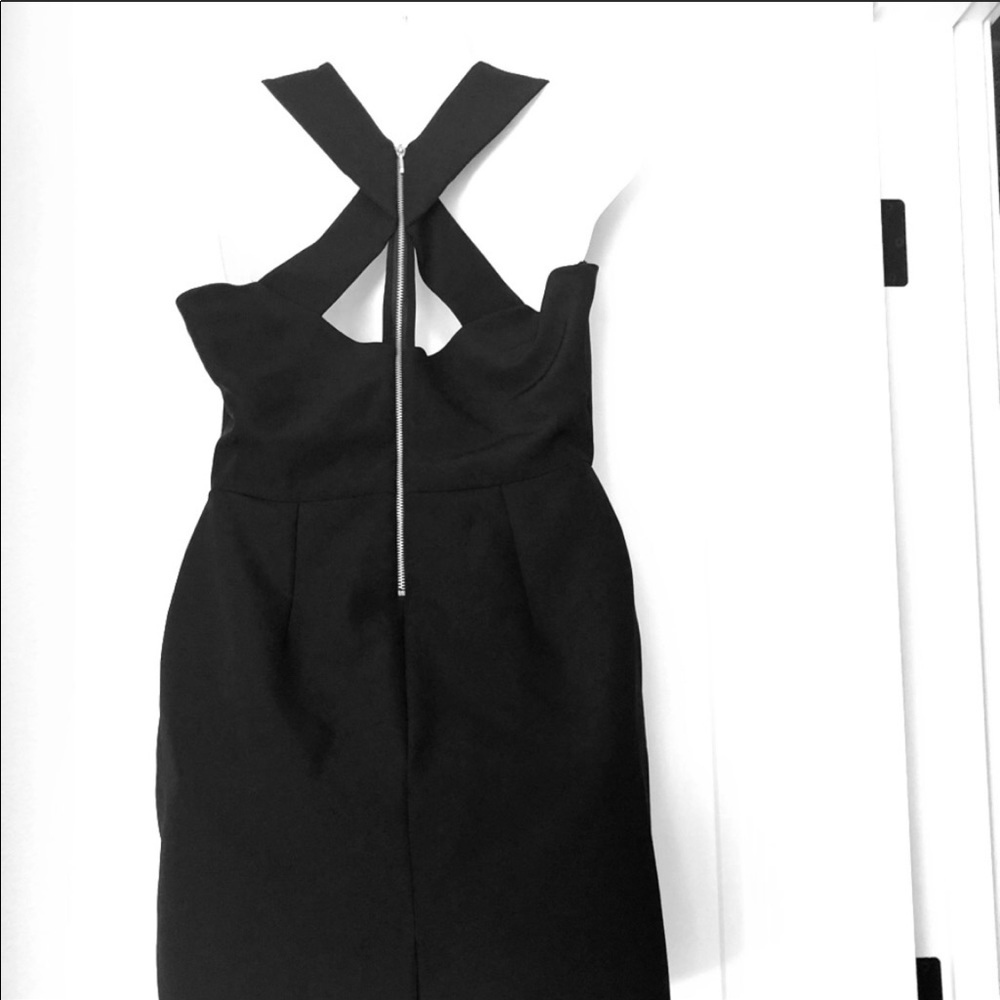 NWT ZARA CrissCross Strappy Black Dress